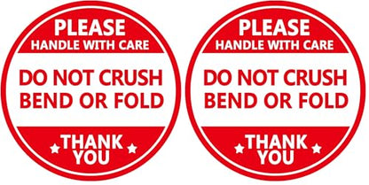 Do not Crush Bend or Fold Shipping Handling Stickers Labels,Shipping Warning Stickers for Package 2 Inch 500 Pcs Per Roll (Pack of 2) - size: 2 inch (Pack of 2)