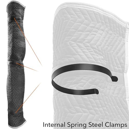 Sure-Max Door Jamb Protector Pad with 3 Sewn-in Steel Spring Clips, 72" x 24", Black