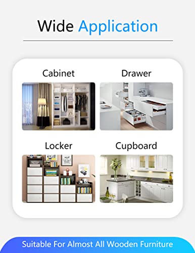 SUMNEW Fingerprint Cabinet Lock, Smart Biometric, Fit for Keyless Hidden File Drawer Wardrobe, Child Safety Electric Fingerprint Lock, DIY Wooden Furniture Privacy for Home Office