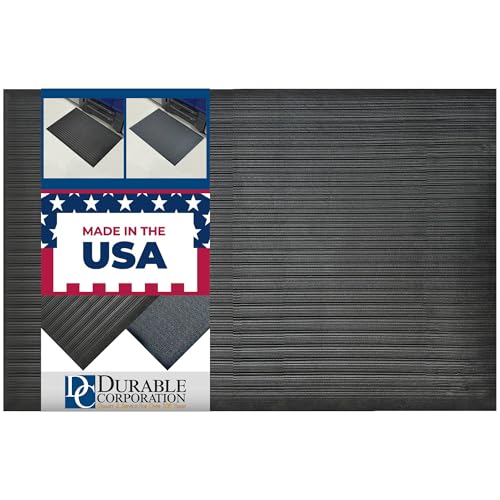 Durable Sponge Vinyl 3/8" Anti-Fatigue Mat, 36" x 60", Black - size: 36" x 60"
