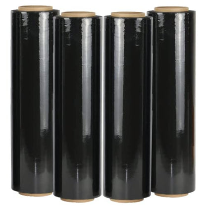 1 Roll 18" x 1100 feet Stretch Film-Wrap 80 Gauge Industrial Strength Stretch 20 Microns Durable for Moving Packing Packaging Heavy Duty Warehouse Shrink Film (Black) - color: Black, size: 1 PACK