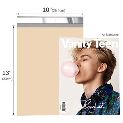 Fuxury Poly Mailers 10x13" 100 Pcs,Durble Shipping Bags For Clothing,Beige - color: Beige, size: 10x13'' 100pcs