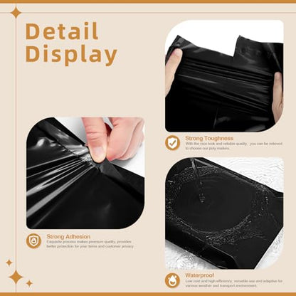 Fuxury Extra Large Poly Mailers 24x36" 25 Pc, XXL Jumbo Shipping Bags,Black - color: Black, size: 24x36" 25pcs