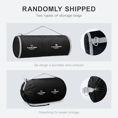 urnexttour Travel Pillow and Blanket Set Neck Pillow Airplane Foam Black - color: A-black