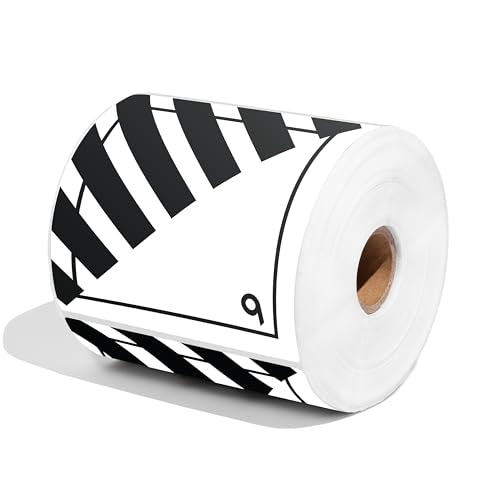 4" X 4" Hazard Class 9 Miscellaneous Dangerous Goods Warning Labels - color: Black/White (Hazard - Dangerous Goods), size: 4" X 4"