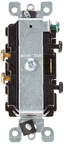 Leviton 15 Amp, 120/277 Volt, Decora Single-Pole, AC Combination Switch, Commercial Grade, Grounding, 5634, Brown - color: Brown