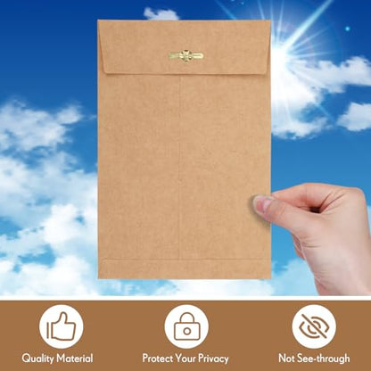 Teling 50 Pcs Manilla Clasp Envelopes Kraft Closure - color: Brown, size: 5*7.5