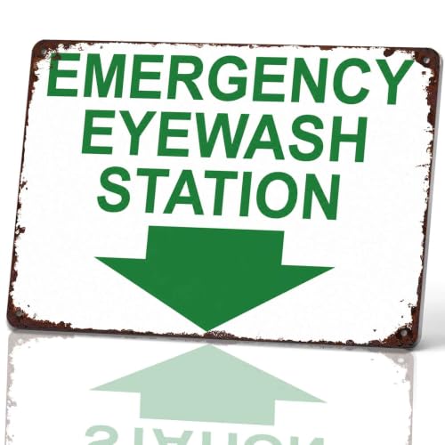 Emergency Eyewash Station Metal Sign 8 x 12 Inch