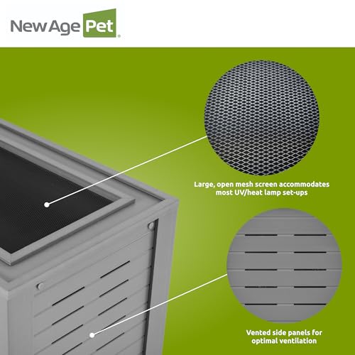 New Age Pet® ECOFLEX® 24" Small Reptile Enclosure, Grey - color: Grey, size: Small