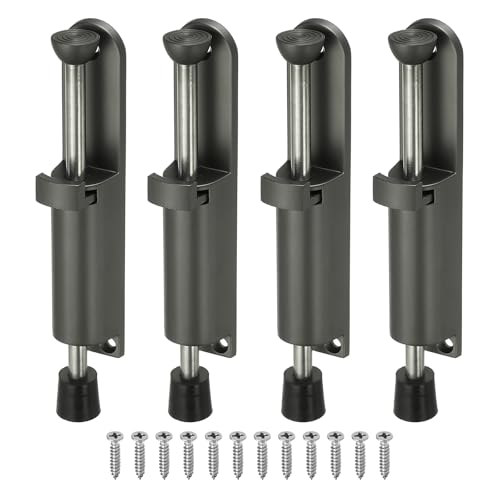 uxcell 4Pcs Kickdown Door Stop for Ground Gap 0-45mm Gray - color: Gray, size: for 0-45mm