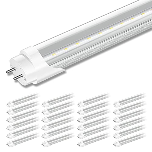 24 Pack T8 LED Bulbs 4 Foot, 18W 2400LM, 6000K, Ballast Bypass