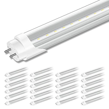 24 Pack T8 LED Bulbs 4 Foot, 18W 2400LM, 6000K, Ballast Bypass
