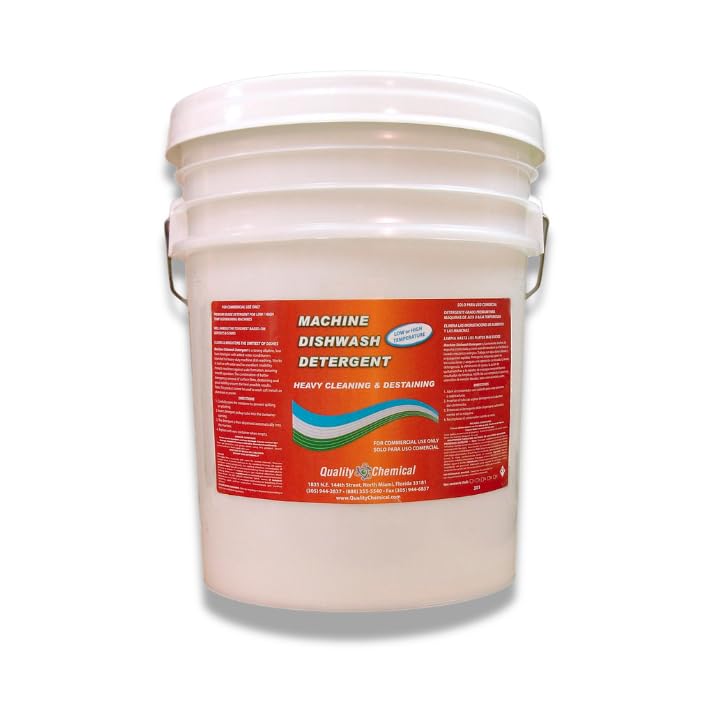 Quality Chemical Machine Dishwash Detergent – Low or High Temp Commercial Dishwasher Detergent, Heavy Cleaning and Destaining – 640 oz (Pack of 1) - size: 640 Fl Oz (Pack of 1)