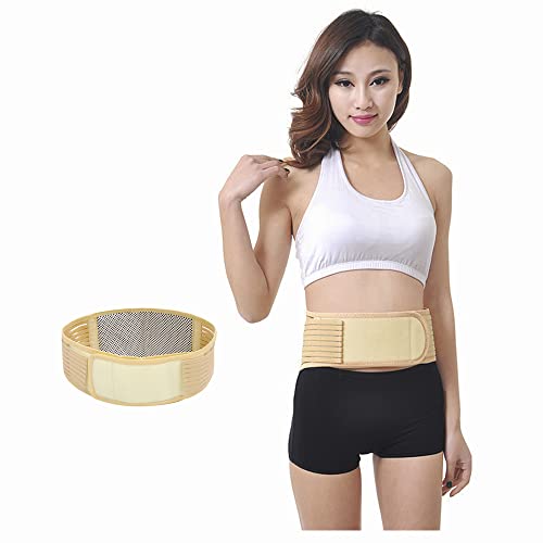 Men Women Back Brace Breathable Waist Lumbar Lower Back Support Belt Waist Compression with Adjustable Strap for Sciatica,Herniated Disc, Scoliosis Back Pain Relief, Heavy lifting Removable Lumbar Pad (B-Khaki for Waist girth 28.8-34 inches) - size: L for