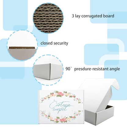 12x9x3 Inch White Shipping Box 20 Pack,Craft Gift Box,Mailing,Packaging - size: 12''x9''x3''