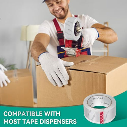 FugaCity Clearer Packing Tape Refills (24 Rolls),Heavy Duty Packaging Tape for Moving Sealing, Moving Supplies Shipping Tape,2.7 Mil Thick, 1.88 in Wide,65 Yards Per Roll,Total 1560 Yards - size: 24 Rolls 1.88 in Wide (65 yards - 2.7 mil)