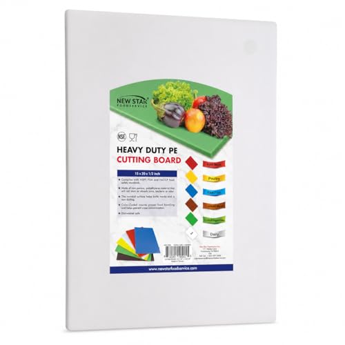 New Star Foodservice 15" x 20" White Cutting Board - color: White, size: 20"L x 15"W
