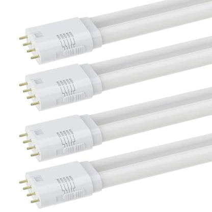 LUXRITE 20W 4-Pin 2G11 LED Tube Light Bulb, 3000 Lumens (4 Pack) - size: 4 Count (Pack of 1)