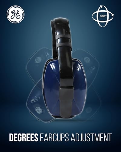 GE Protective Earmuff Noise Reduction - NRR 23dB Adjustable - Indigo/Black
