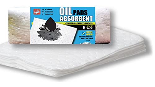 Oil Eater Oil Only Absorbent Pads - for Bilges, Boats, Vehicles and Tools, White, 15" x 18" (AOA-BPH006-WHITE), 6 Count (Pack of 6) - size: 15" x 18" (Pack of 6), style: 6-Pack-White