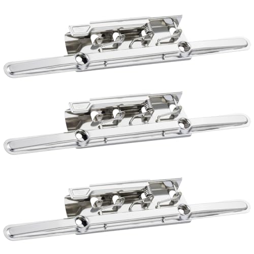 HAHIYO 8 Inch Silver Metal Clipboard Clips - High-Grip Lever Clip, Mountable, 3 Pack - style: LeverType-Silver-8in-3p