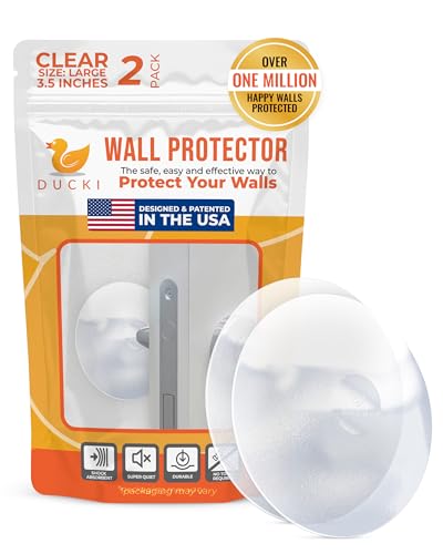 Door Stoppers Wall Protector 3.5", Reusable & Self Adhesive - 2 Pack Clear - color: Clear, size: 3.5 inch (2 Pack)