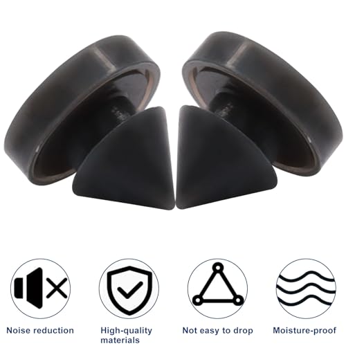 100 Pcs Dark Gery Rubber Door Silencer, 1/2 Inch Heavy Duty Anti Collision Silencer for Metal Frame, Noise Reduction Bumper Pads to Prevent Slamming
