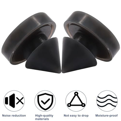 100 Pcs Dark Gery Rubber Door Silencer, 1/2 Inch Heavy Duty Anti Collision Silencer for Metal Frame, Noise Reduction Bumper Pads to Prevent Slamming