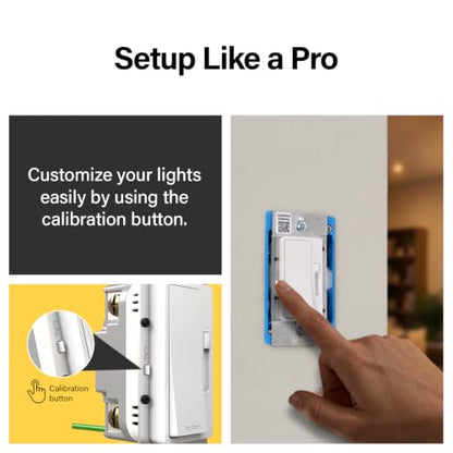 Legrand Radiant 150W LED Dimmer Light Switch 3-Way Rocker White 1 Pack - color: White