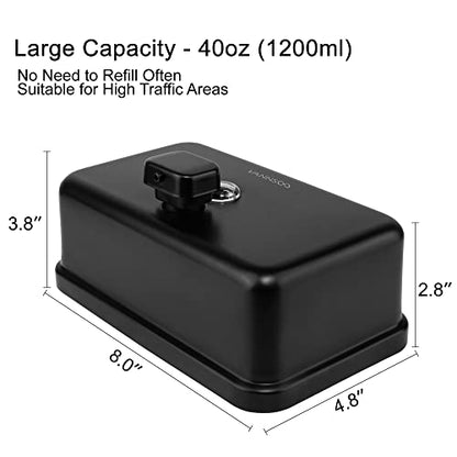 Wall Mounted Commercial Soap Dispenser Bathroom, Horizontal Black - color: Horizontal Black
