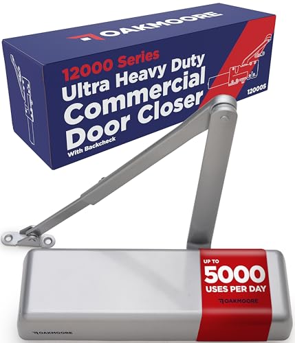 Ultra Heavy Duty Commercial Door Closer, Automatic Self Closing Door Hinges, ADA UL Grade 1-6 Listed, Door Closers Commercial High Traffic, Auto Door Closer, Hydraulic Spring Soft Close (Silver) - color: Silver