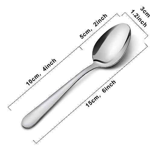 36-Piece Tea Spoons Set - 5.9" Stainless Steel Tea Spoon Silverware, Durable Small Spoons, Cost-effective Teaspoon Set of 36 for Home Kitchen Restaurant - Mirror Polished, Dishwasher Safe - size: 36p Tea Spoons