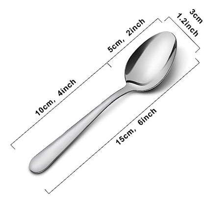 36-Piece Tea Spoons Set - 5.9" Stainless Steel Tea Spoon Silverware, Durable Small Spoons, Cost-effective Teaspoon Set of 36 for Home Kitchen Restaurant - Mirror Polished, Dishwasher Safe - size: 36p Tea Spoons