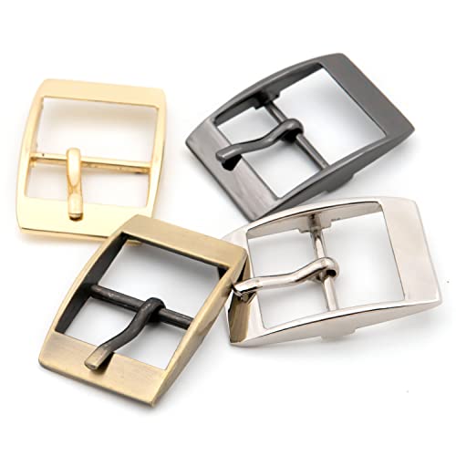Loosco single prong buckle, 6PCS Strap Buckles Tri-Glide Slide Buckles for Shoes Purse Making Accessories - color: Gunmetal