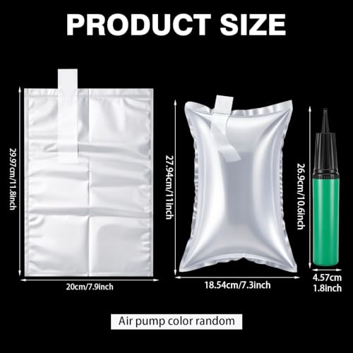 100 Pack Purse Insert Air Pillows, Purse Pillows to Keep Shape for Handbags, Inflatable Bag Shaper for Storage & Display, 7.87x11.8 Inch Stuffing for Totes, Shipping Filler Alternative