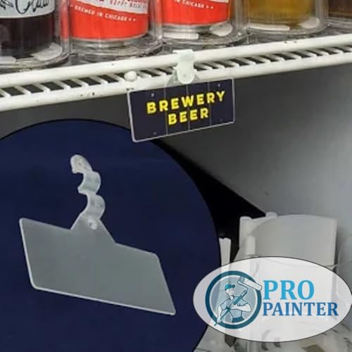 100 Pack Wire Shelf Label Holder 3"W 1.25"H Clear Plastic Price Tag Display