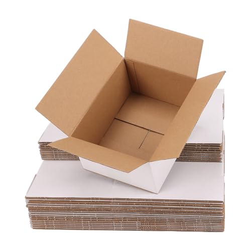 8x6x4 inch Cardboard Shipping Boxes, Set of 30 Gift Boxes, White - size: 8x6x4 inch 30 Pack