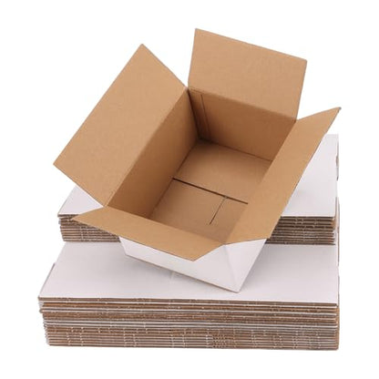 8x6x4 inch Cardboard Shipping Boxes, Set of 30 Gift Boxes, White - size: 8x6x4 inch 30 Pack
