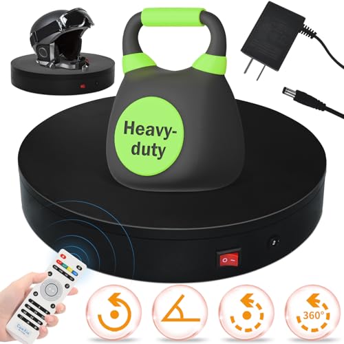 7.9In Remote Motorized Electric Turntable Rotating Display Stand Spinning Rotating Platform 360 Photography Turntable lazy susan base giratoria para for Photography,Display (Load Range:40~100lbs) - size: 7.9inch/Black/100Lbs Load