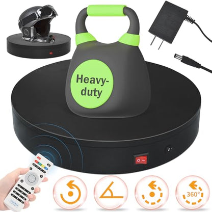 7.9In Remote Motorized Electric Turntable Rotating Display Stand Spinning Rotating Platform 360 Photography Turntable lazy susan base giratoria para for Photography,Display (Load Range:40~100lbs) - size: 7.9inch/Black/100Lbs Load