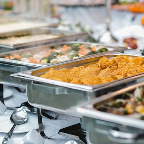 Chafing Dish Buffet Set[4 Pack] 8QT Stainless Steel Buffet Chafers,Catering Food Warmers Set with 6 Trays - size: Model 4