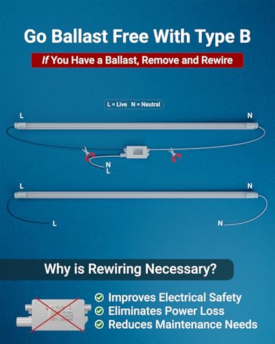 Sunco 100 Pack 4 Foot T8 LED Tube Light Bulbs, 18W, 6000K, Ballast Bypass - size: 100 Count (Pack of 1)