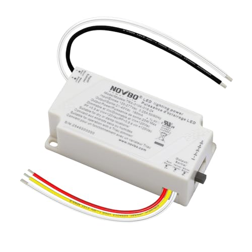 NOVBO 7W Triac Dimmable 5CCT 180mA LED Driver 120-277V AC to DC 21-40V