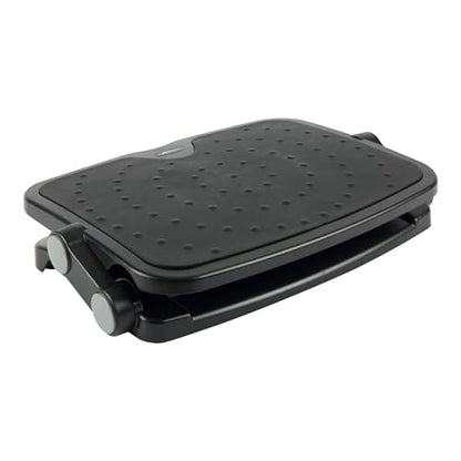 Alera ALE Soft Cushioned Ergonomic Footrest, 14w x 19 5/8d x 3 3/4 to 7 1/2h, Black