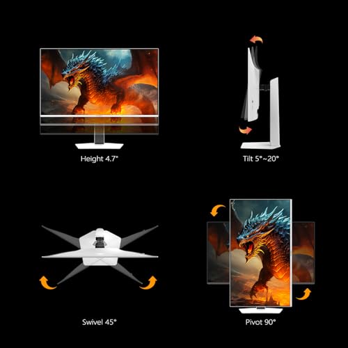INNOCN 27" QD-OLED 2K QHD 2560 x 1440P 280Hz 240Hz PC Computer Gaming Console Monitor, 0.03ms, HDR400, HDMI, DisplayPort, Built-in Speaker, Height Pivot Adjustable Stand - 2780s - style: 2K 280Hz/QD-OLED
