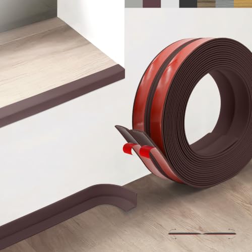 Flexible Wall Corner Protector, Peel and Stick Corner Trim Molding - color: Dark Brown, size: 1.6 in x 10ft