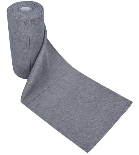 Microfiber Cleaning Cloths Roll 50-Pack Reusable Paper Towels for Car Wash Supplies Ultra Absorbent Kitchen Dish Rags House Window Cleaning Cloths Lint Free Tear Away (Dark Gray) - color: Dark Gray