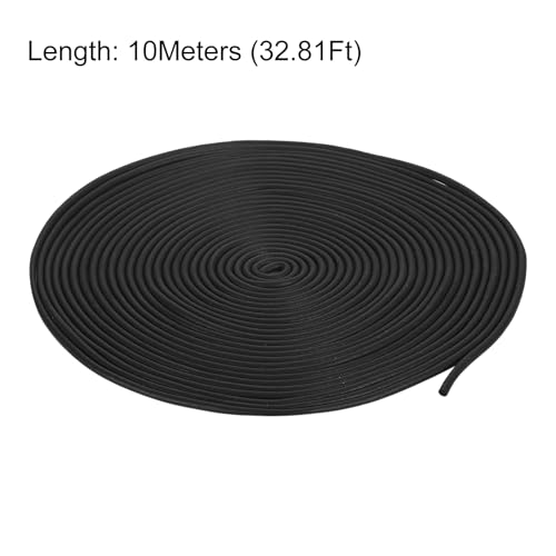 uxcell Foam Rubber Weather Seal Strip, 2.5mm(3/32") Diameter 10 Meters (32.81Ft) Long Round EPDM Rubber for DIY Gasket, Warehouse, Pads, Foam Tubing, Crafts - size: 2.5mmx10m