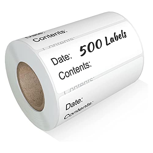 500pcs Food Labels,1 x 3 Inch Freezer Labels Removable for Food Containers, Mason Jar, Water/Oil/Tear Resistant,No Residue Food Storage Labels Perfect for Kitchen - color: Freezerbk