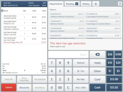 All-in-One SmartPOS-129 Professional Cash Register for Small Business, POS Bundle Includes: Cashier Touch Screen Monitor, Customer-Facing Display, Cash Drawer, Thermal Printer, 2D Barcode Scanner